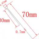 100PCS Silver 70mm x 0.7mm Stainless Steel Fishing Spinner Shafts for DIY Spinner Baits & Buzz Baits