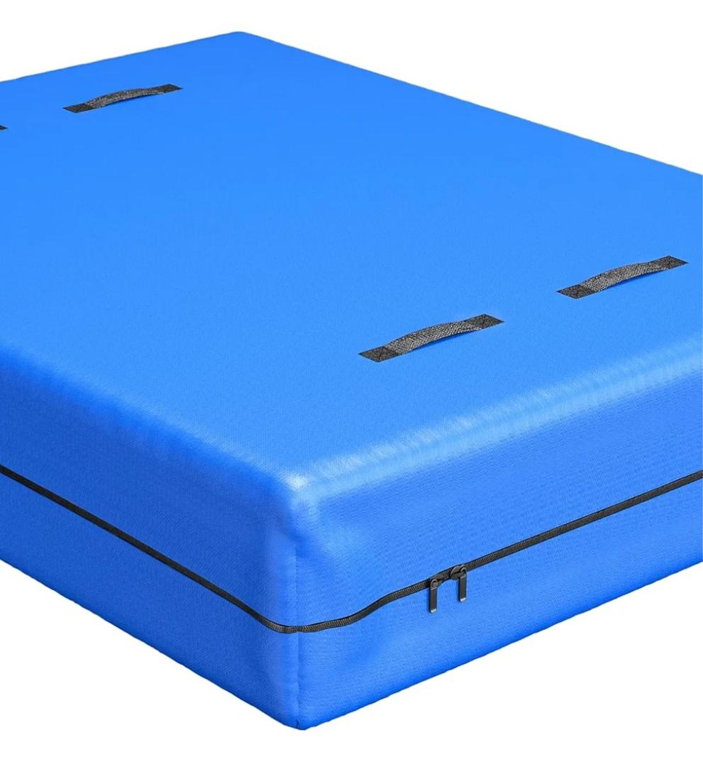 King Mattress Bag for Moving and Storage, Reusable Heavy Duty Tarp Waterproof King Size Bed Mattress Cover, Zippered Mattress Protector with 8 Strong Carrying Handles, 82’’ L x 79’’ W x 15’’ D