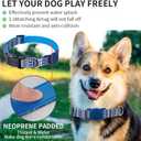 AirTag Dog Collar for Small Medium Large Dogs, Animire Soft Neoprene Padded Pet Cat Collar, Polyester Puppy Collar with Silicone Air Tag Case Holder Accessories, 10''-16'' Neck (Bohemia Navy)