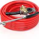 Truck Tire Inflator Kit- 3/8" X 50' Air Hose with Universal Gladhand & Chuck (RED), D-PVC38-50-04