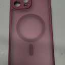 TOCOL Magnetic for iPhone 13 Pro Max Case, Upgraded Full Camera Protection, Compatible with Magsafe, Drop Protection, Translucent Matte Back for iPhone 13 Pro Max 6.7 inch (Plum)