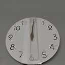 Mosewa Wall Clock Battery Operated 8 Inch White Silent Non Ticking Simple Minimalist Wooden Decorative for Kitchen Bathroom Bedroom Living Room Office