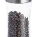 Restaurantware Vetri 6.3 Ounce Kitchen Salt And Pepper Shaker 1 Table Salt Shaker With Lid - Clear Finish Glass Pepper Shaker Refillable Diswashable