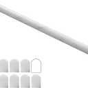 Lovdeco Carrara White 1/2" X 12" Marble Pencil Liner Tile, Edge Trim Molding for Shower and Backsplash, Bullnose Tile Trim Polished, 10 Pcs/Box