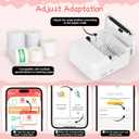 Portable Bluetooth Label Maker Machine with 30x50 mm Tape, Compact & Wireless Mini Label Printer Thermal Label Maker for Home, Office, Kitchen, Compatible with iOS & Android, White