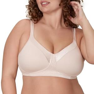 Playtex Women's 18 Hour Wireless Bra, Silky Soft Smoothing T-Shirt Bra, Cool Comfort and 360 Support Sandshell 38D