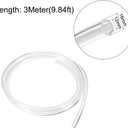 uxcell PVC Clear Vinyl Tubing, Plastic Flexible Water Pipe 12mm ID x 16mm OD 3 meters