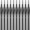 10Pcs Micro Paint Brushes Set with Triangular Handles - For Acrylic, Watercolor, Crafts, Models (Black)
