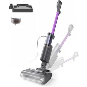 Steam Mop for Floor Cleaning, Lightweight 4-in-1 Steam Cleaner | Fast Heating & Self-Cleaning, Electric Mop for Home with 19.6ft Cord, 180 Lie Flat & LED Headlights for Sealed Hard Floors