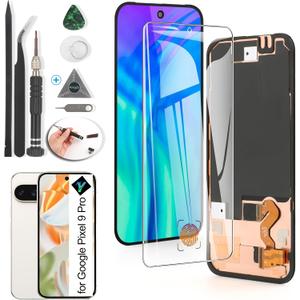OLED for Google Pixel 9 Pro Screen Replacement for Google Pixel 9 Pro GR83Y LCD Display Touch Screen Digitizer Assembly Replacement with Tools(Support Fingerprint)