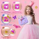 Kids Nail Polish Set for Girls, Nail Art Kit with Nail Dryer & DIY Nail Stickers, Nail Kit Toys for Girls with Non-Toxic Nail Polish,Age 3-12 Little Girl Gift Toys- Purple