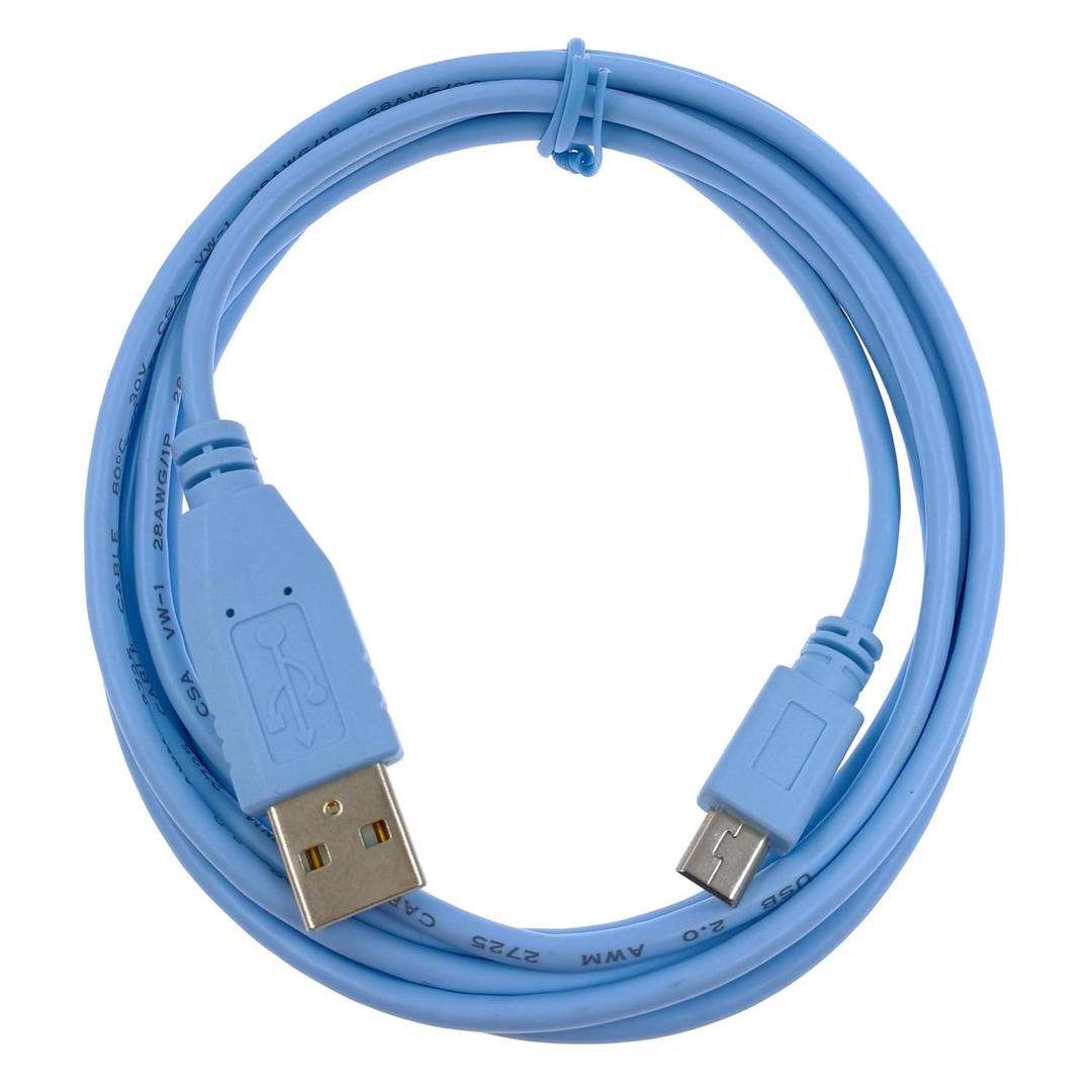 Mini USB Console Cable CAB-Console-USB for Cisco 1900, 2900 and 3900 Series Routers, 2960, 3750, and 3750-X Catalyst Series Switches 2M