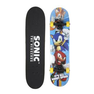 31" Lenticular Skateboard with Pro Trucks, Full Grip Tape, 9-Ply Maple Deck, Ideal for All Experience Levels (Sonic the Hedgehog)