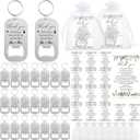50 Sets Wedding Favors for Guests Include Key Bottle Opener Beer Bottle Opener Keychain Thank You Cards and Organza Bags Bridal Shower Wedding Party Souvenirs Gifts (Thank You)