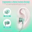 Lecefty Neckband Bluetooth Headphones, 200H Extra Long Playtime Wireless Stereo Neckband Earbuds with Microphone, Waterproof Balanced Armature Drivers in Ear Headset for Sports/Workout (Pink Green)