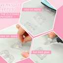 Yinder 52 Pieces Glitter Rhinestone Letter Stickers Crystal Rhinestone Iron on Letter Self Adhesive A-Z Glitter Resin Stickers for Clothing Art DIY Works (Bright White,Pink)