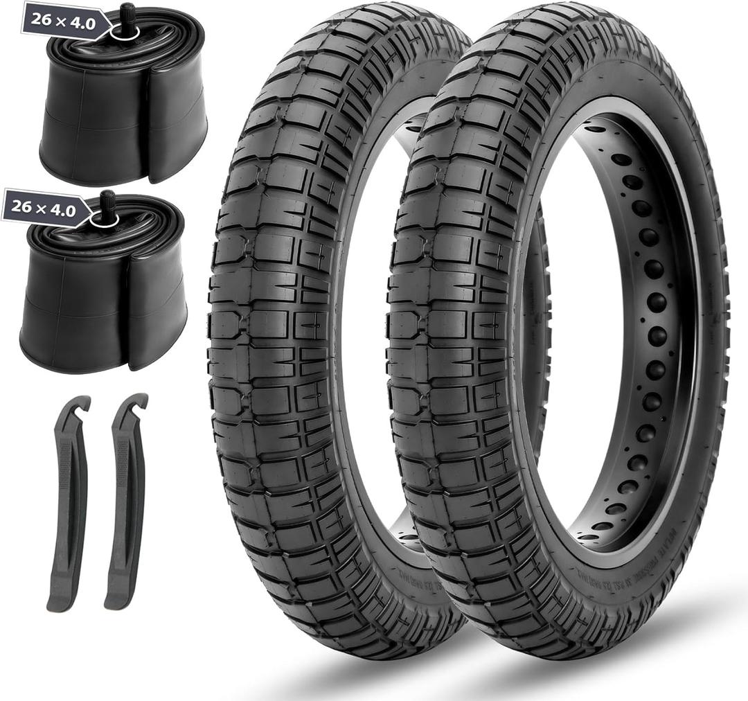 MOHEGIA E-Bike Fat Tire: 20x4.0/20x4.5/20x5.0/26x4.0 Inch Folding Heavy Duty Fat Tire for Electric Bicycle,MTB and Trike for Urban Commuting Or Off-Road Riding