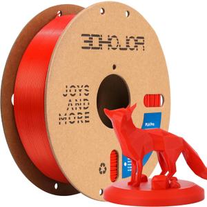 3DHoJor PLA Pro (PLA+) Filament 1.75mm, 3D Printer Filament, Cardboard Spool, +/- 0.03mm Accuracy, Red, 1kg