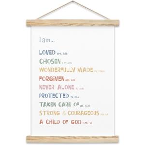 2 x Christian Hanging Flag, Religious Bible Scripture Canvas Wall Art For Farmhouse Home Office Bedroom, Inspirational Wall Art Sign Supplies, Christian Gifts For Women -A05