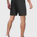 Aolesy Men's 7'' Running Shorts Quick Dry Workout Gym Shorts with Pockets, Tennis Training Athletic (Black, XL)