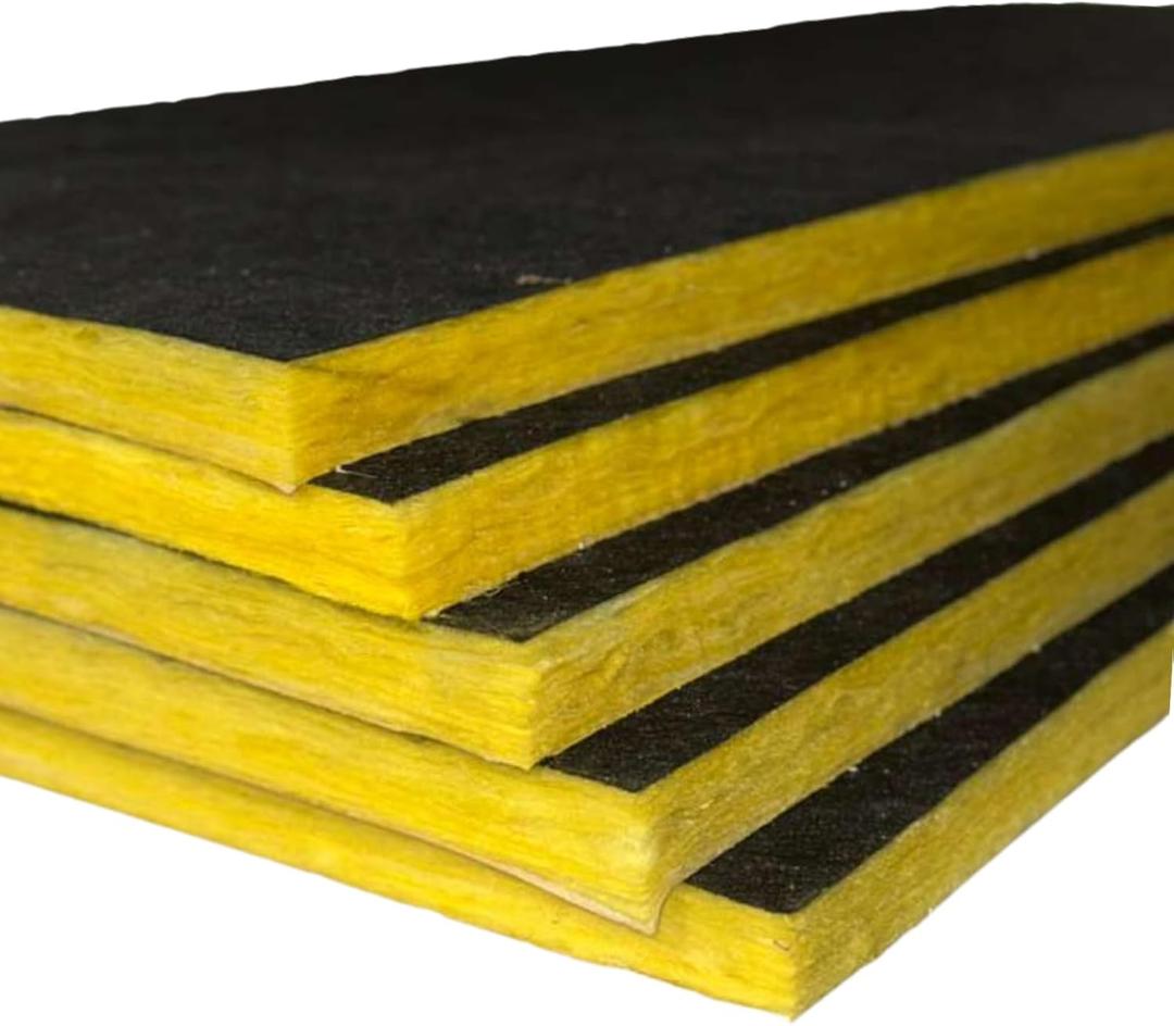 F&L R6 Johns Manville Duct Insulation Panel – HVAC Thermal Fiberglass Insulation for Sheet Metal Duct Systems, Energy-Efficient Sound and Heat Control Panel (1.5in x 24in x 48in)