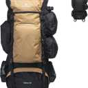 Teton 85L Explorer Internal Frame Backpack for Hiking, Camping, Backpacking, Rain Cover Included, Buck Brown