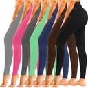 yeuG 7 Pack High Waisted Leggings for Women Tummy Control Soft Workout Yoga Pants Full Length & Capri Size XS