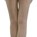 HTRUIYA Women's Sheer Shiny Silk Pantyhose Sexy Sparkle Sheer Tights Rhinestones Shimmery Tights (Beige)