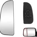 Senzeal Driver Side Lower Mirror Glass Replacement for Dodge Ram 1500 2500 3500 4500 5500 2009-2020 Side Convex Towing Mirrors 68067731AA (Left Side)