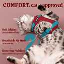 rabbitgoo Cat Harness and Leash for Walking, Escape Proof Soft Adjustable Vest Harnesses for Cats, Easy Control Breathable Reflective Strips Jacket, Red & Teal, S