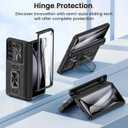 VEGO for Samsung Z Fold 5 Case, with Slide Camera Cover & Screen Protector Built-in 360 Magnetic Kickstand Drop Protection Case for Samsung Galaxy Z Fold 5 5G 2023 - Black