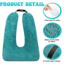 Hoteam 2 Pcs Travel Pillow Car Sleeping Kid Neck U Shaped for The Back Seat Adults Children Head and Body Support Long Distance Journey Accessories (Turquoise)
