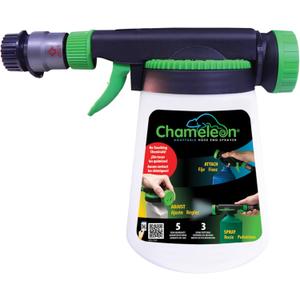 RL Flo-Master Chameleon Hose End Sprayer for use with Fertilizers, Weed Killers, Fungicides and Insect Killers, 32 ounce Refillable Bottle Included (Natural)