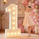 4FT Marquee Numbers 1 Light Up Sign for 1st Birthday Decorations
Foam board light up numbers 1 with warm bulbs perfect for 1st 15th 16th birthdays,anniversaries