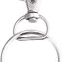 Healifty Toy Pets 50 Sets Dog Tag Clip Pet ID Tag Holder DIY Keychain Keyring Lobster Clasp Key Ring Chain Holder for Cats Dog Collar Harnesses Metal Key Ring