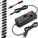 SHNITPWR 4V - 12V Power Supply 10A 120W AC to DC Adapter DC 4V 4.5V 5V 6V 7V 8V 9V 10V 11V 12V Voltage Adjustable Universal Power Converter Transformer 100-240V AC In with 14 Tips & Polarity Converter