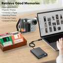 Floppy Disk Reader, 3.5 inch USB Type A&C External Floppy Disk Drive, 3 1/2 Floppy Disc Reader for PC,Laptop&Notebook-Brushed Texture