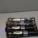 Cawiew 4 Pack Light up Sword Saber with FX Sound (On-Off Control) and Full Retractable Handle, 4 Colors LED Glow in The Dark Toy for Kids Adult