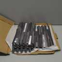 Midcard 20 Sheets Peel and Stick Backsplash, Black Grey Wood Look PVC Mixed Metal Stick on Backsplash Tiles for Kitchen