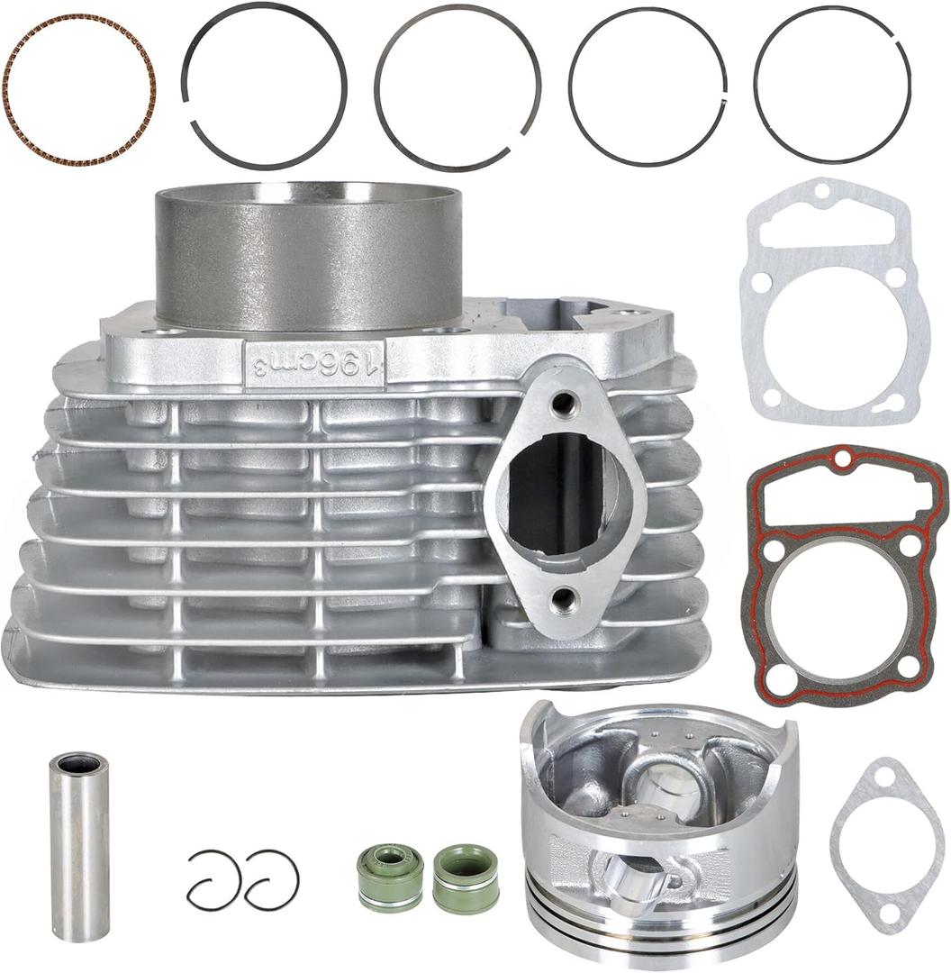 Cylinder Piston Rings Kit Bore 200cc 63.5mm Replacement for Honda CBF200 XR200 XL200 (after 1986)