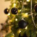 Valery Madelyn Christmas Tree Decorations Ornament Set, 50ct 2.36 Inches Black Shatterproof Christmas Ball Ornaments Hanging Xmas Holiday Party Decor (Large)