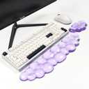 Purple Cloud Wrist Rest Set, Gel Wrist Rest for Keyboard and Mouse, Wrist Rest for Computer Keyboard 60%/68%/75%,Comfort & Support for Typing and Gaming