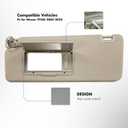 Sun Visor Fit for Nissan Titan 2004-2024 for QX56 Armada 2004-2014 Replacement 96401EZ10B with Light (Left Dirver Side(Beige))