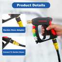 DUSICHIN Garden Hose Connector Pressure Washer Gun to Water Garden Hose Adapter, 3/4 INCHES GHT Male And Female to Power Washer Wand Handle M22 Female Fitting 3/4" GHT To M22 Joint DUS2623