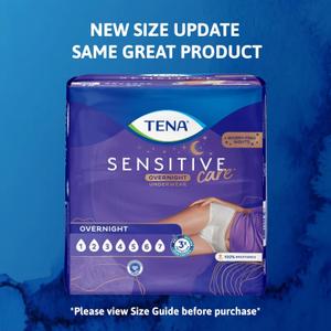 TENA Sensitive Care Overnight Incontinence Underwear for Women Small/Medium, 64 Count
