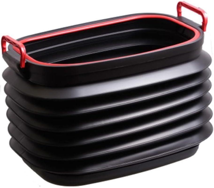 4.76-Gallon Lightweight and Durable Folding Storage Bucket - Portable car Trunk Organizer with Handle, Suitable for car wash Water and Other Purposes