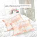 MANSPHIL Boho Tie Dyed Silk Pillow Cases Queen Size, Orange Pink Printed 22 Momme Mulberry Silk Top with Satin Underside Pillowcase for Hair and Skin, Envelope Closure, 1PC