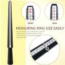 Ring Sizer Measuring Tool Kit Ring Mandrel Sizing Kit Finger Ring Size Measurer Ring Shaper to Fix Bent Rings Resize Repair Jewelers Mandrel and Hammer Ring Size Adjuster (WOOD-12PCS)