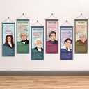 6Pcs Science Posters for Classroom, 16x41in Educational Science Classroom Hanging Banner Decorations - for High school, Middle School, Elementary Hallways, Bulletin Boards, Home Study Room