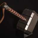 Thor's Hammer with Base Thor The Dark World Lightning Strike Hammer/Thanos Double Bladess Halloween Cosplay Props